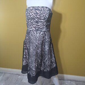 White House Black Market Strapless Sheer Fit and Flare Dress Size 4 Whimsygoth